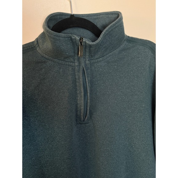 Van Heusen FLEX‎ Mens Quarter Zip Pullover Sweatshirt Gray Size L Classic Fit - Picture 3 of 4